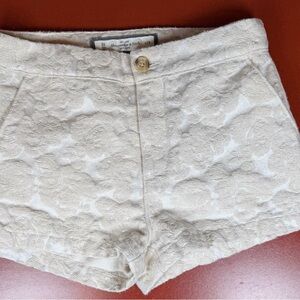 Abercrombie & Fitch Women's Textured Beige Shorts